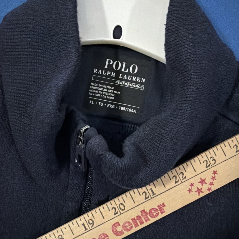 Polo Ralph Lauren Performance Vest Mens XL Navy Blue Heather Full-Zip Pockets